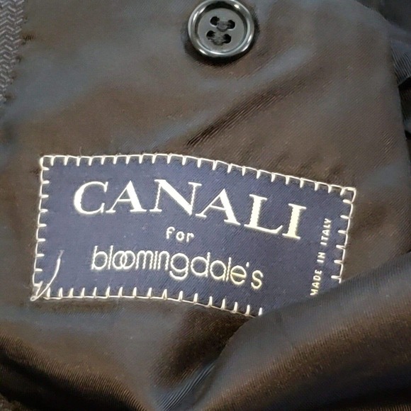 CANALI Coat Sport Jacket Blazer Wool Gray Herringbone Two Button Mens 42 US 52 - Picture 9 of 11